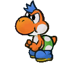 Yoshi Kid (Orange) - Paper Mario: The Thousand-Year Door