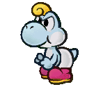 Yoshi Kid (White) - Paper Mario: The Thousand-Year Door