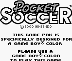 Game Boy Error Message - Pocket Soccer
