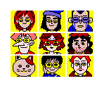 Opponent Portraits - Pocket Color Mahjong (JPN)