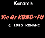 Title Screen - Yie Ar Kung-Fu (JPN)