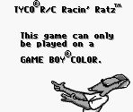Game Boy Error Message - Tyco R/C: Racin' Ratz