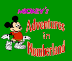 Title Screen & Difficulty Level - Mickey's Adventure in Numberland