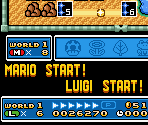 World Map Border, Level Start Captions & HUD - Super Mario All-Stars: Super Mario Bros. 3