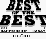 Title Screen - Best of the Best: Championship Karate / The Kick Boxing
