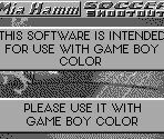 Game Boy Error Message - Mia Hamm Soccer Shootout