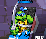 Character Select - Teenage Mutant Ninja Turtles: Shredder's Revenge