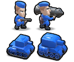 Menu Icons - Blue Moon - Advance Wars 1+2: Re-Boot Camp