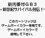 Game Boy Error Message - Kinniku Banzuke GB3 Shinseiki Survival Retsuden! (JPN)