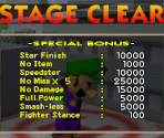1P Game Results - Super Smash Bros.