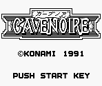 Konami Logos, Title Screen & Credits - Cave Noire (JPN)