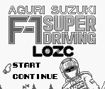 LOZC G. Amusements Logo & Title Screen - Suzuki Aguri no F-1 Super Driving (JPN)