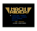 Mach Rider (Manual) - Virtual Console