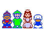 Playable Characters - Super Mario Bros 2. - Christmas Edition (Hack)
