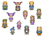 Playable Characters - Lennus 2: Fuuin no Shito (JPN)