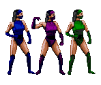 Kitana, Mileena, & Jade - Mortal Kombat II