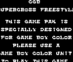 Game Boy Error Message - Supercross Freestyle
