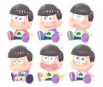 Plushies (Raglan) - Osomatsu-san's Casual Neet Sugoroku Journey