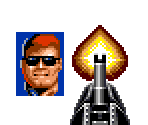 HUD and Weapons - Wolfenstein 3D (Apple II GS)