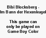 Game Boy Error Message - Bibi Blocksberg: Im Bann der Hexenkugel (GER)
