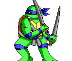 MS DOS Port Title Screen (Redrawn) - Teenage Mutant Ninja Turtles Customs