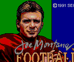 Title Screen & Sega Logo - Joe Montana Football
