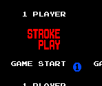 Title and Menu Screen - VS. Golf / VS. Ladies Golf