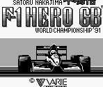 Introduction Elements, Title Screen & Name Entry - Nakajima Satoru Kanshuu F-1 Hero GB: World Championship '91 (JPN)