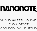 Konami Logo & Title Screen - Nanonote (JPN)