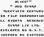 Startup Screen - Alien 3