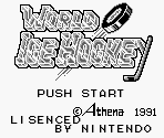 Title Screen, Main Menu & Team Select Screen - World Ice Hockey (JPN)
