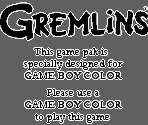 Game Boy Error Message - Gremlins: Unleashed