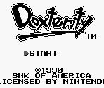 Title Screen & Mode Select Screen - Dexterity / Funny Field