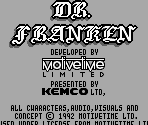 Startup Screen, Title Screen & Main Menu - Dr. Franken