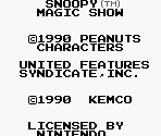 Startup Screen - Snoopy's Magic Show