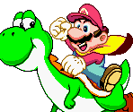 Mario and Yoshi (Cover Art Pose, SNES-Style) - Mario Customs