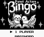 Title Screen, Password Screen & Options Menu - Panel Action Bingo