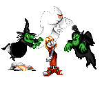 Count Bloodcount, Witch Hazel, & Ghost - Bugs Bunny in Double Trouble