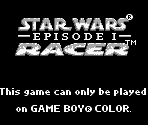 Game Boy Error Message - Star Wars Episode I: Racer