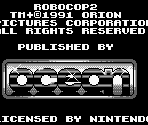 Startup Screens - RoboCop 2 (GB)