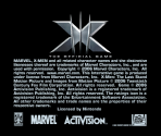 Copyright Screen - X-Men: The Official Game