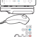 Wii Remote, Nunchuck & Buttons - Surf's Up