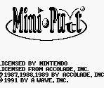 Title Screen, Menus & Name Entry - Mini Putt (JPN)