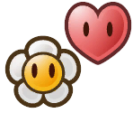 Post-Battle Heart and Flower - Paper Mario: The Thousand-Year Door