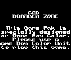 Game Boy Error Messages - Boarder Zone / Supreme Snowboarding