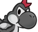 Yoshi Kid (Black) - Paper Mario: The Thousand-Year Door