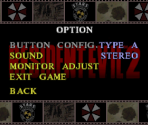 Option Menu - Resident Evil 2