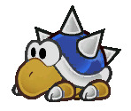 Sky-Blue Spiny - Paper Mario: The Thousand-Year Door