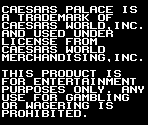 Copyright Screen - Caesar's Palace