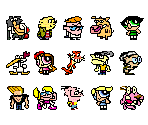 Characters, Items, and Arrows - Cartoon Network Bean-Bag-Tag / Cartoon Network Kick-The-Can